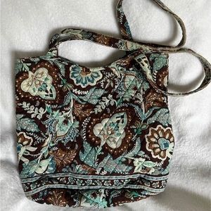 Vera Bradley Java Blue Retired Medium Tote Bag EUC